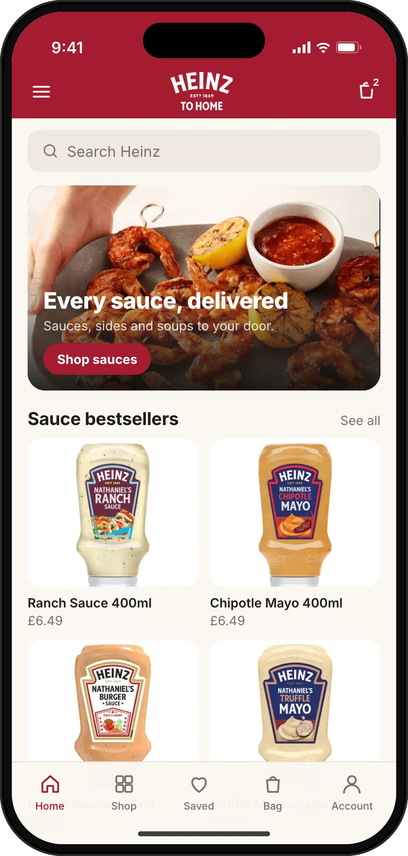 Heinz to Home as a mobile app (concept)